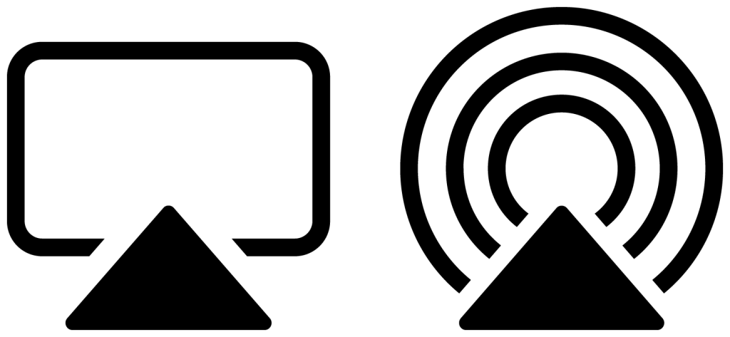 Логотипы AirPlay Video и AirPlay Audio