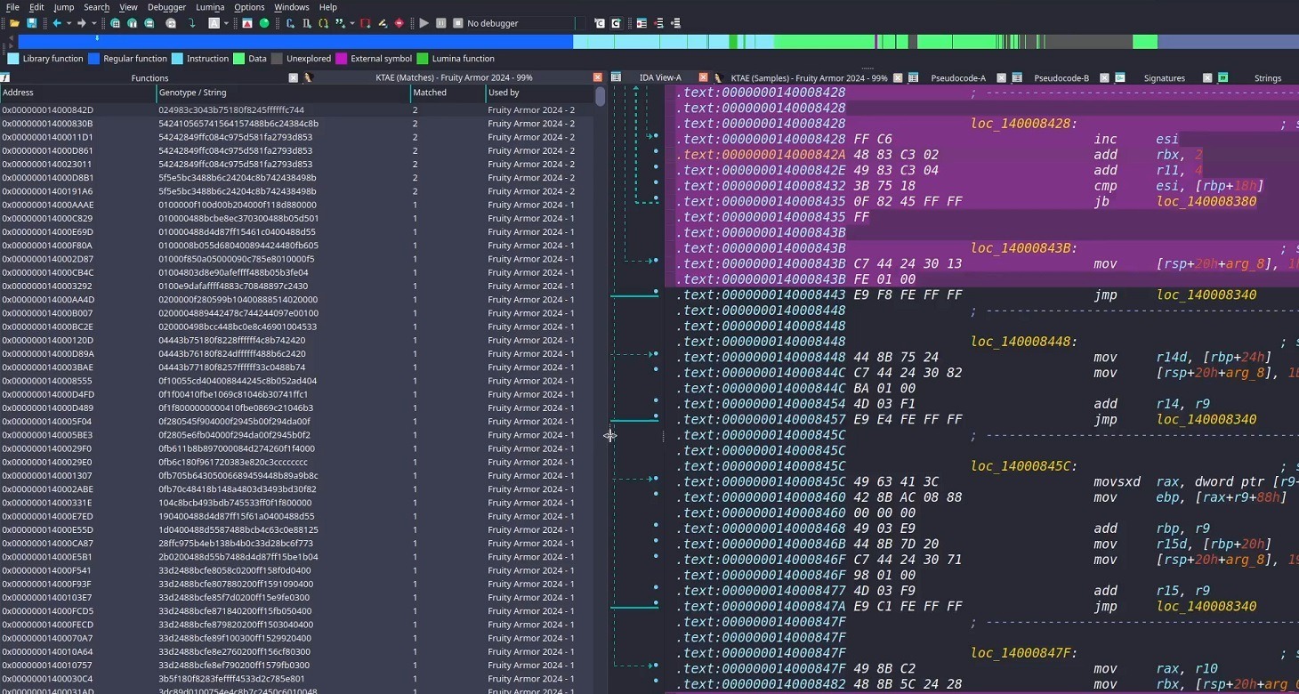 Плагин в интерфейсе IDA Pro