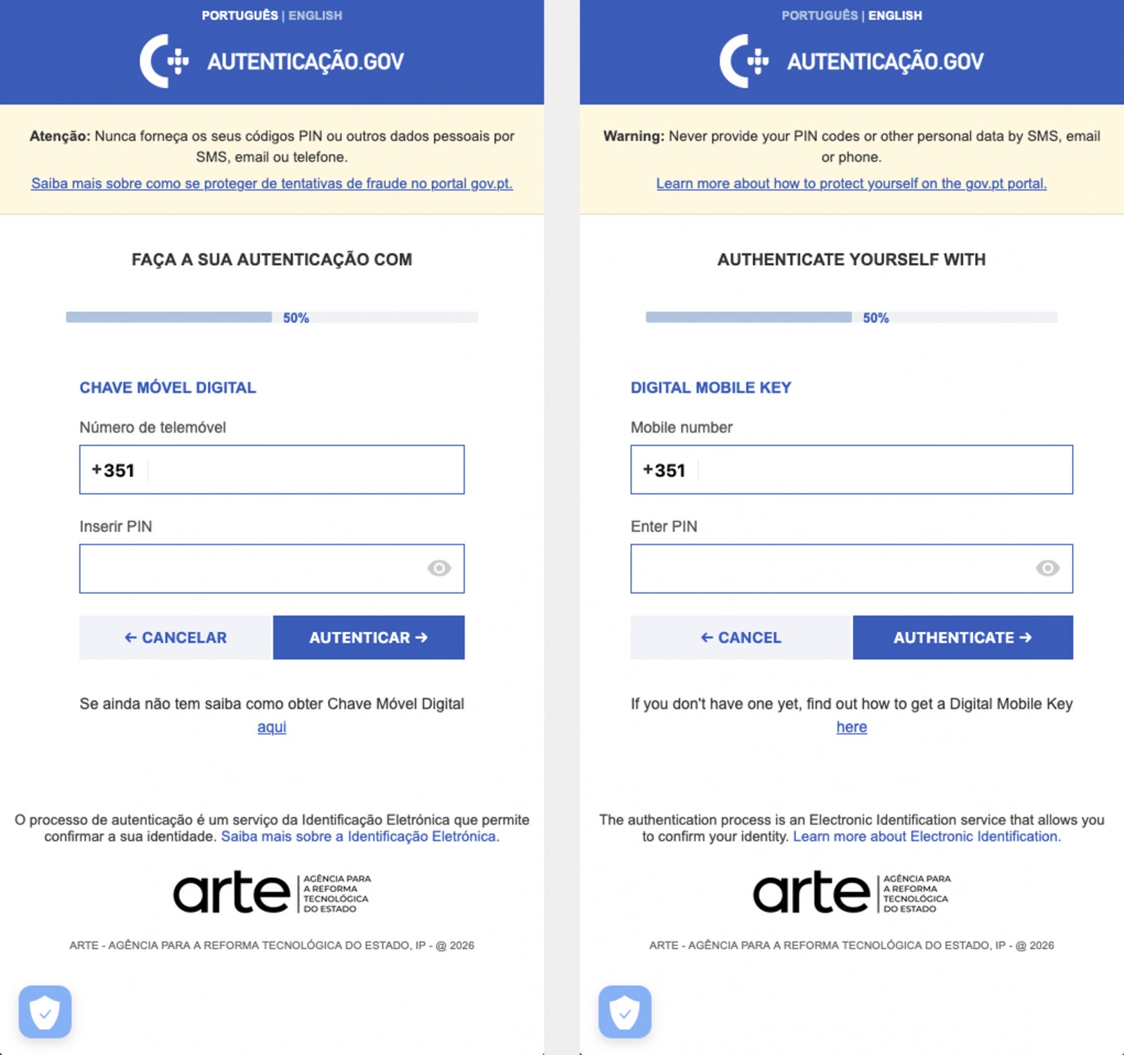 Massiv Trojan steals Chave Móvel Digital data