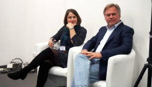 Eugene Kaspersky and Sandra Alzetta talk financial security at Kaspersky Lab and VISA roundtable, Mobile World Congress 2016