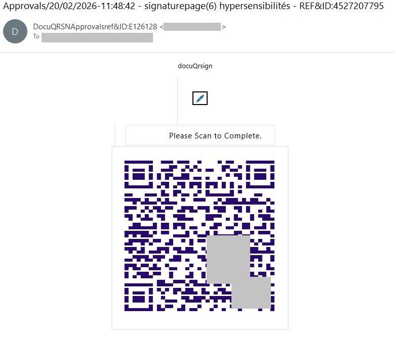 A QR code rendered with ASCII art