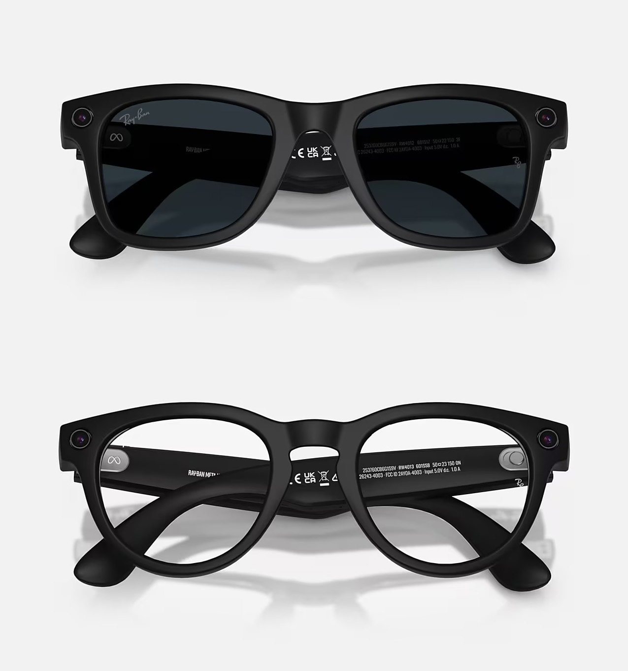 The first two Ray-Ban Meta models: Wayfarer and Headliner