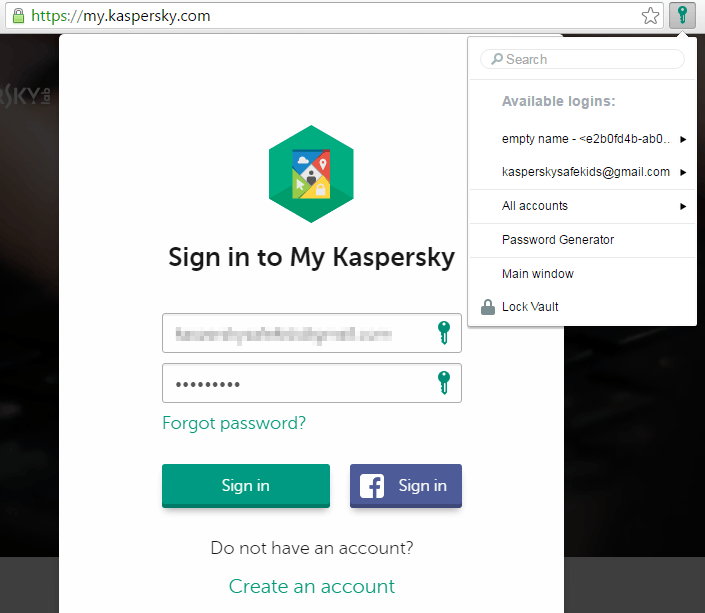 kaspersky password manager extension