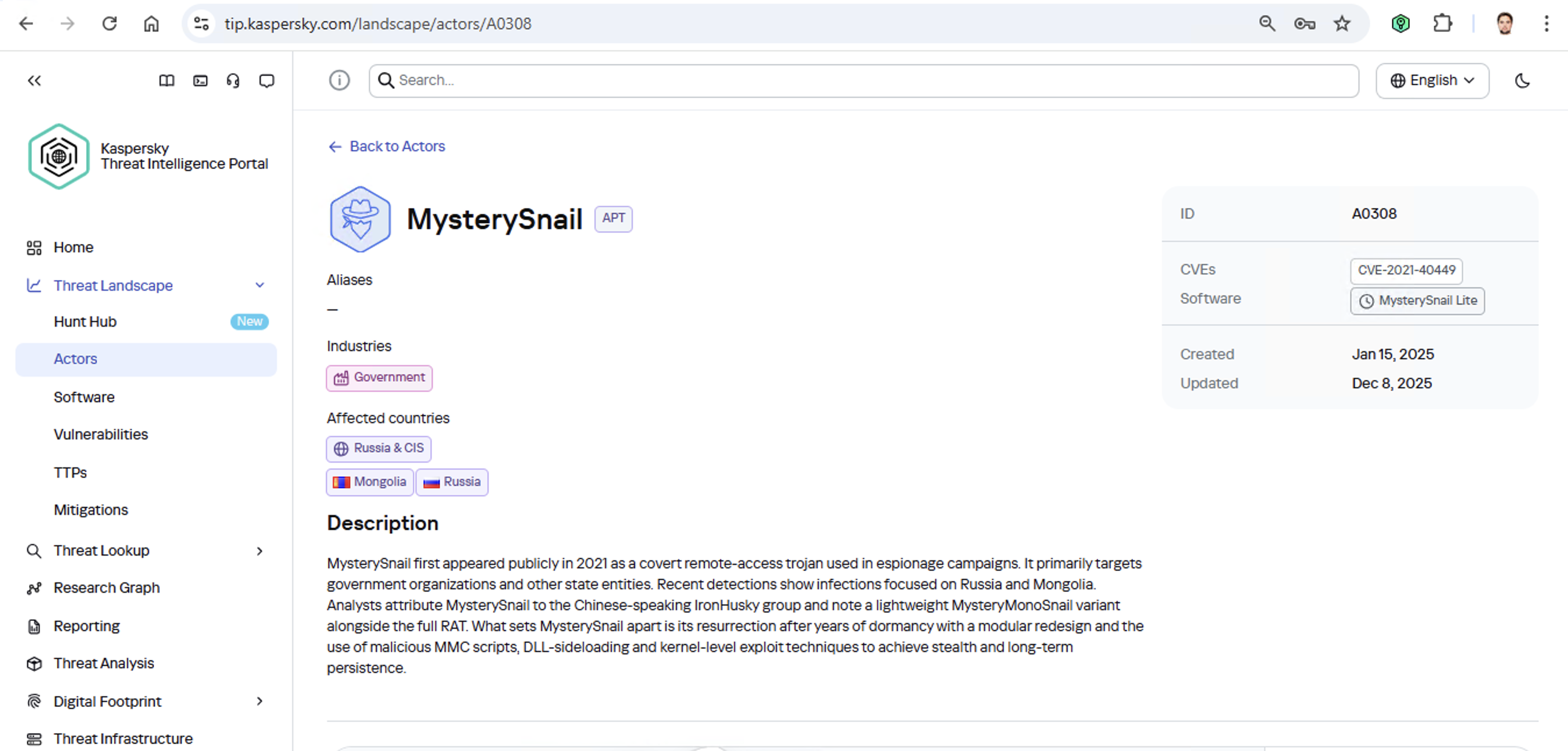 MysterySnail group information