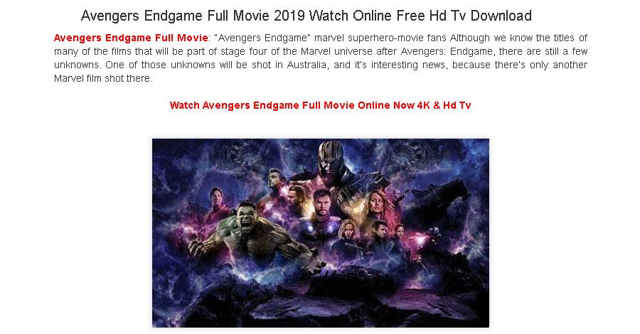 Avengers Endgame Full Movie Downloads Are Dangerous Kaspersky Official Blog