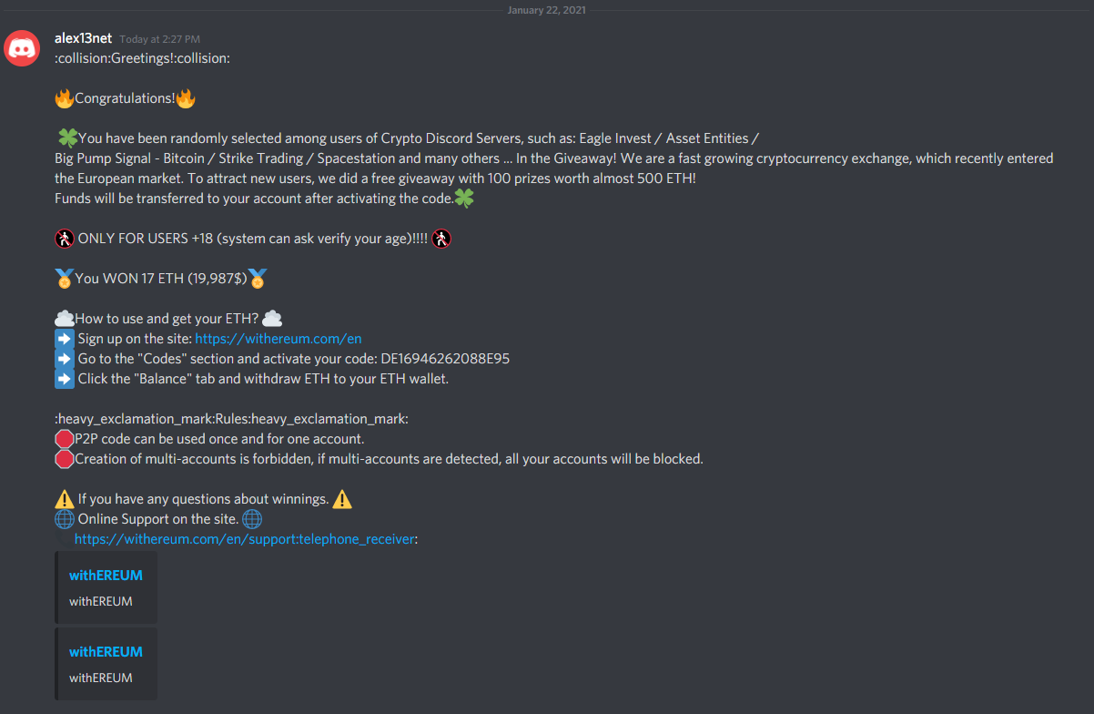 fake discord chat man exposed crypto