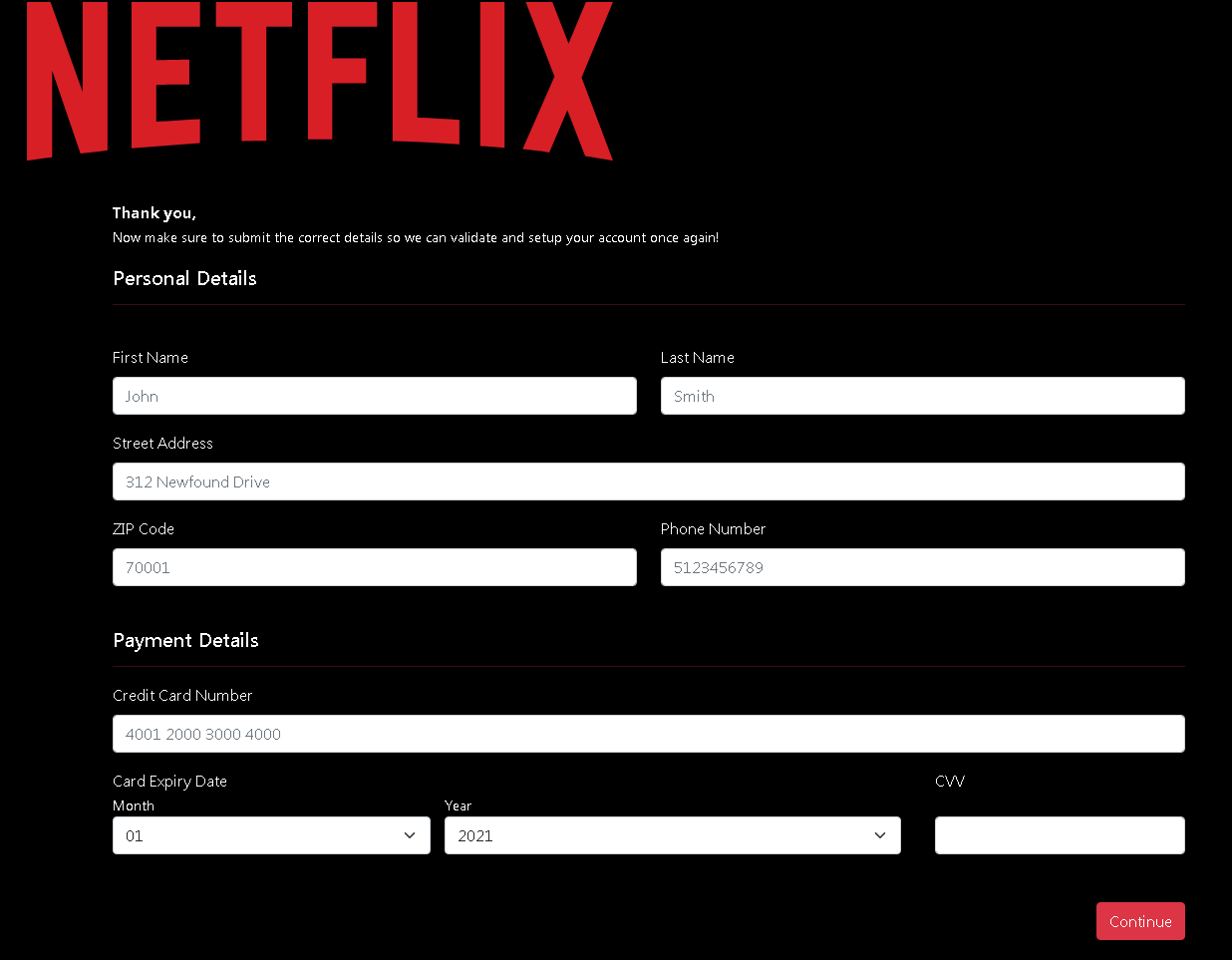 Phishing nos serviços de streaming