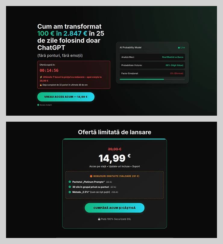 A phishing page offering AI-powered earnings