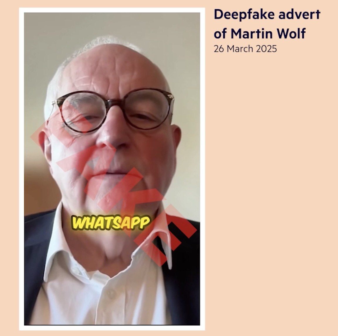 Ejemplo de un vídeo deepfake del periodista del Financial Times