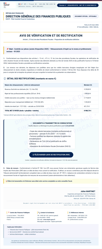 Portal de impuestos francés falsificado (Impots.gouv)