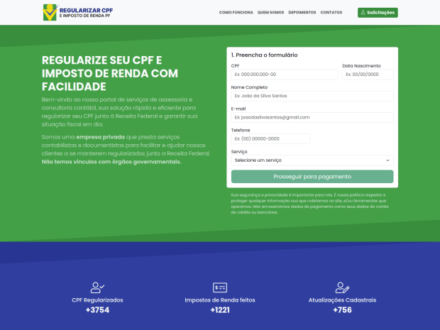 Estafadores en Brasil ofrecen asistencia en la preparación de la declaración de impuestos