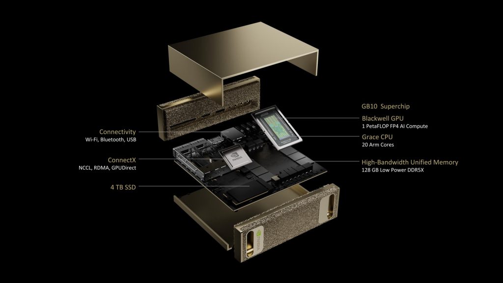 El superchip GB10 Grace Blackwell, 128 GB de RAM y una SSD de 4 TB de almacenamiento hacen de esta oferta de NVIDIA una plataforma decente para una red neuronal local.