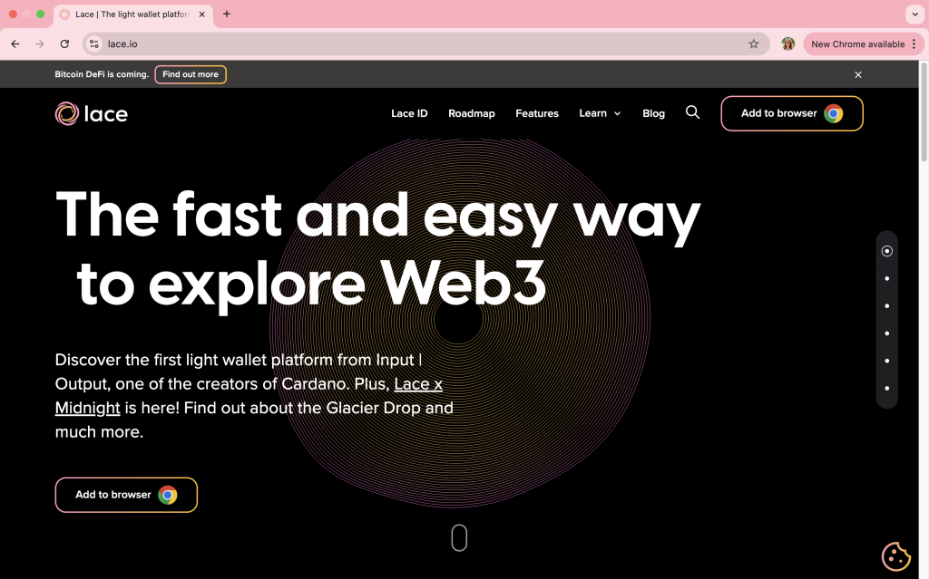 El sitio web real de Lace