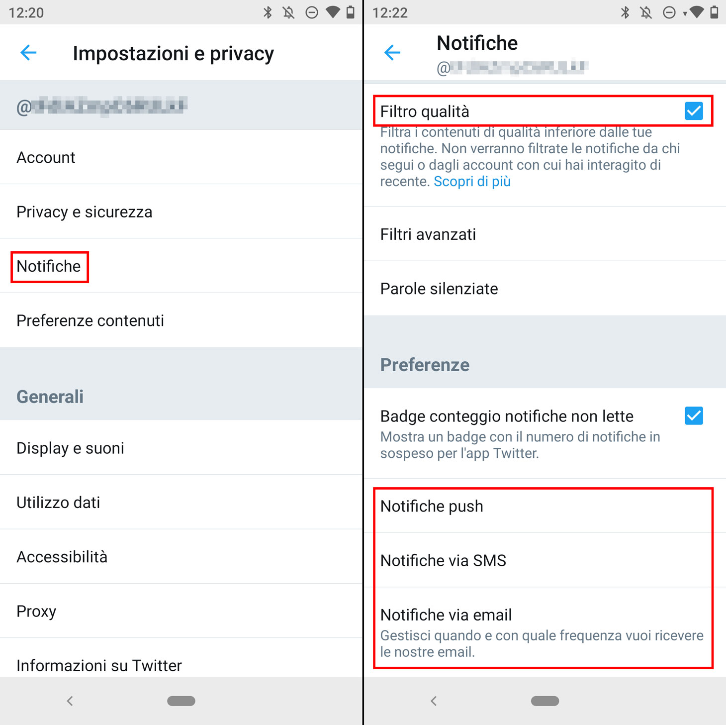 Come disattivare le notifiche di Twitter