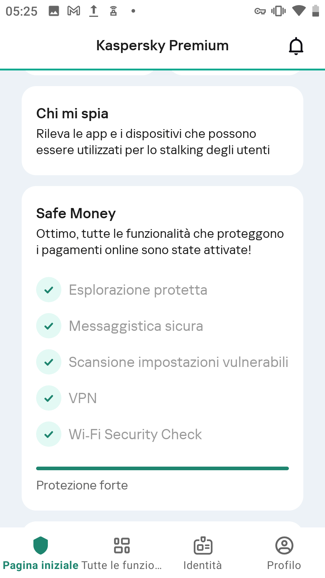 Safe Money in Kaspersky for Android