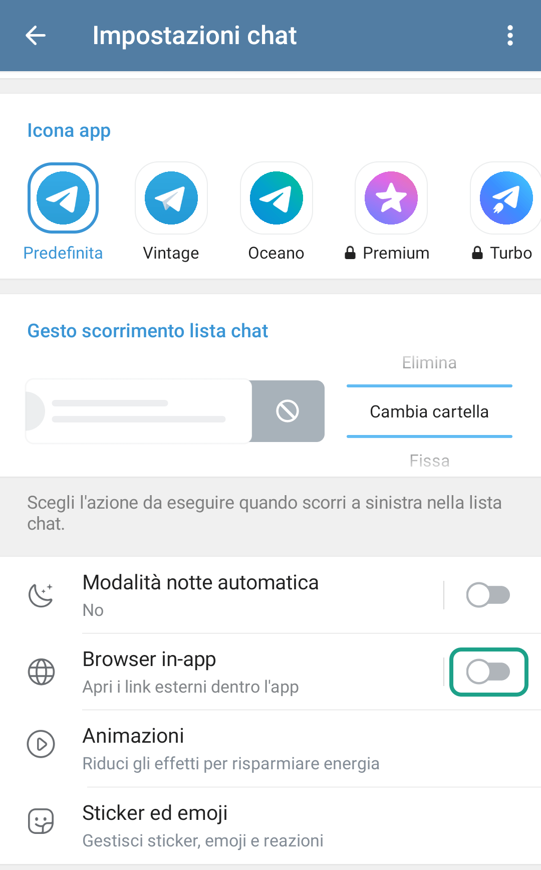 Come configurare Telegram in modo che i link vengano aperti in un browser di terze parti e controllati da Kaspersky for Android 