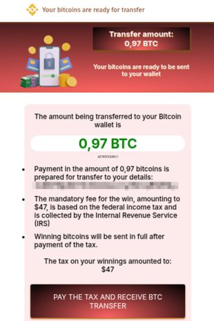 …И оплатить комиссию в $47, отдав злоумышленникам не только деньги, но и платежные реквизиты