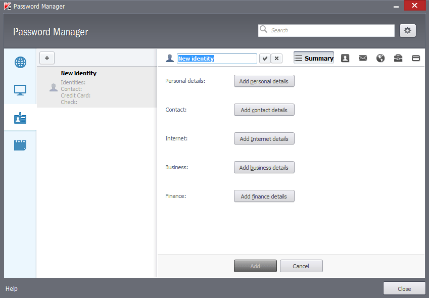 kaspersky internet security password manager