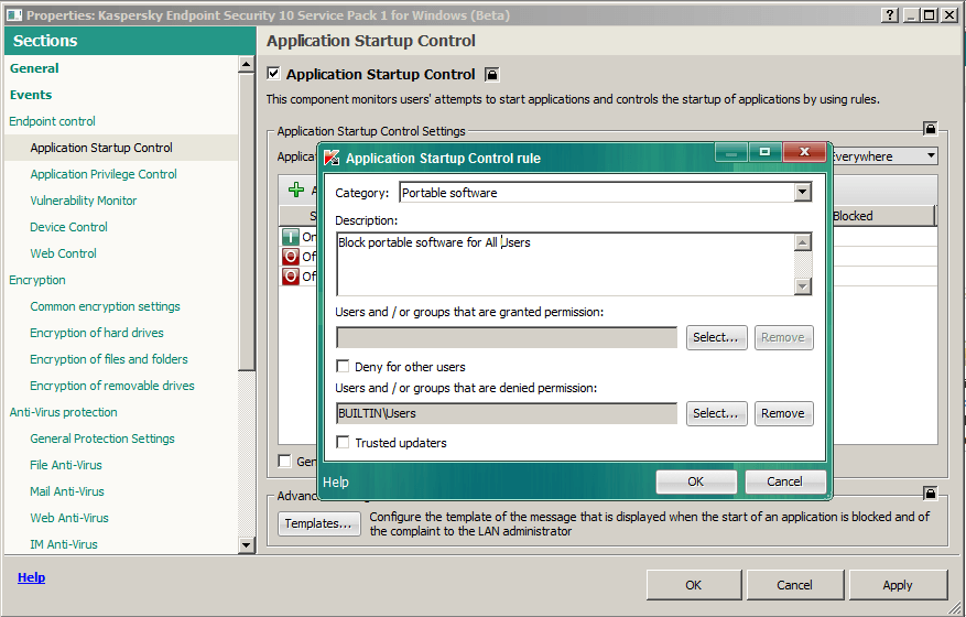 Плагин управления программой kaspersky endpoint security 10 для linux