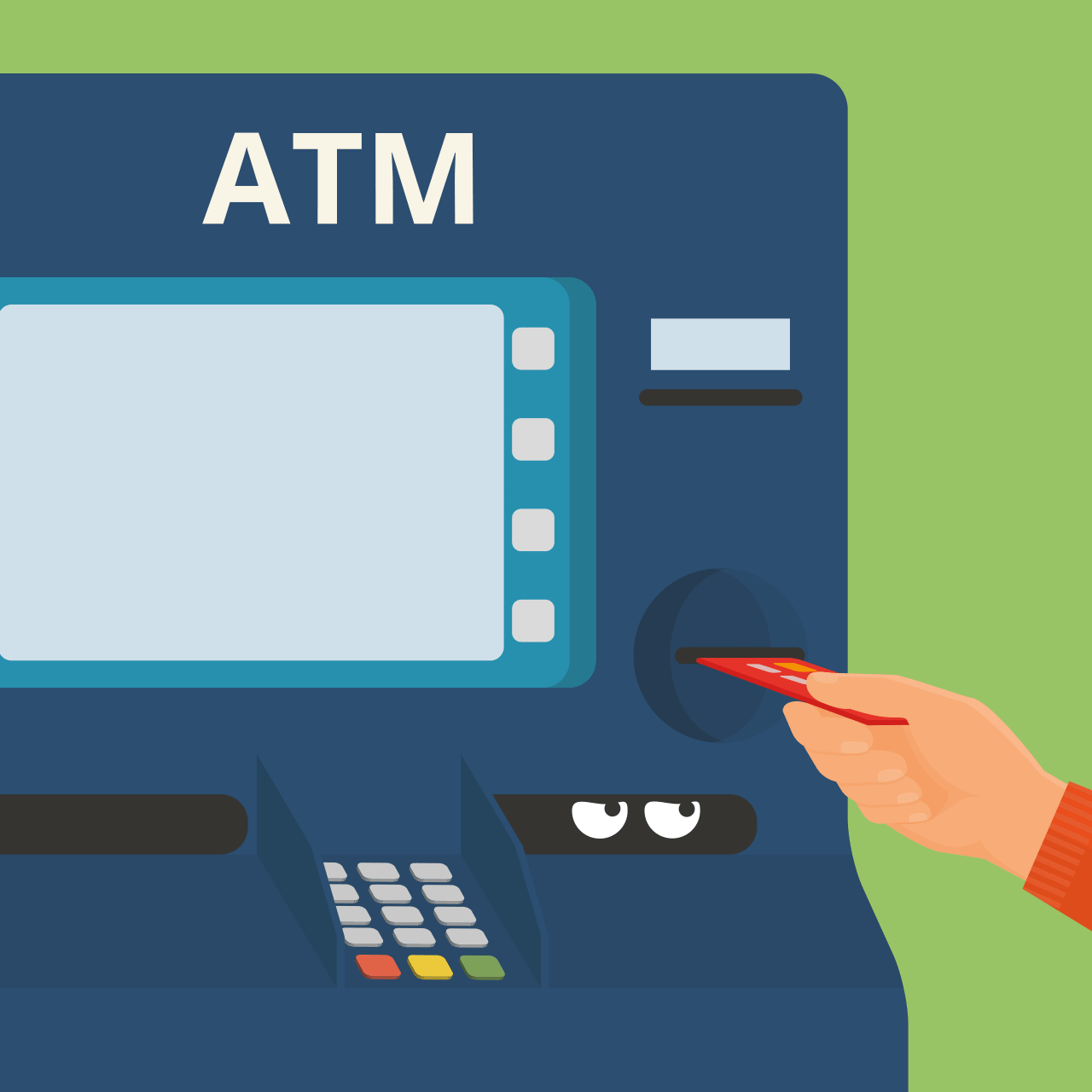 Invisible skimmers at the ATMs