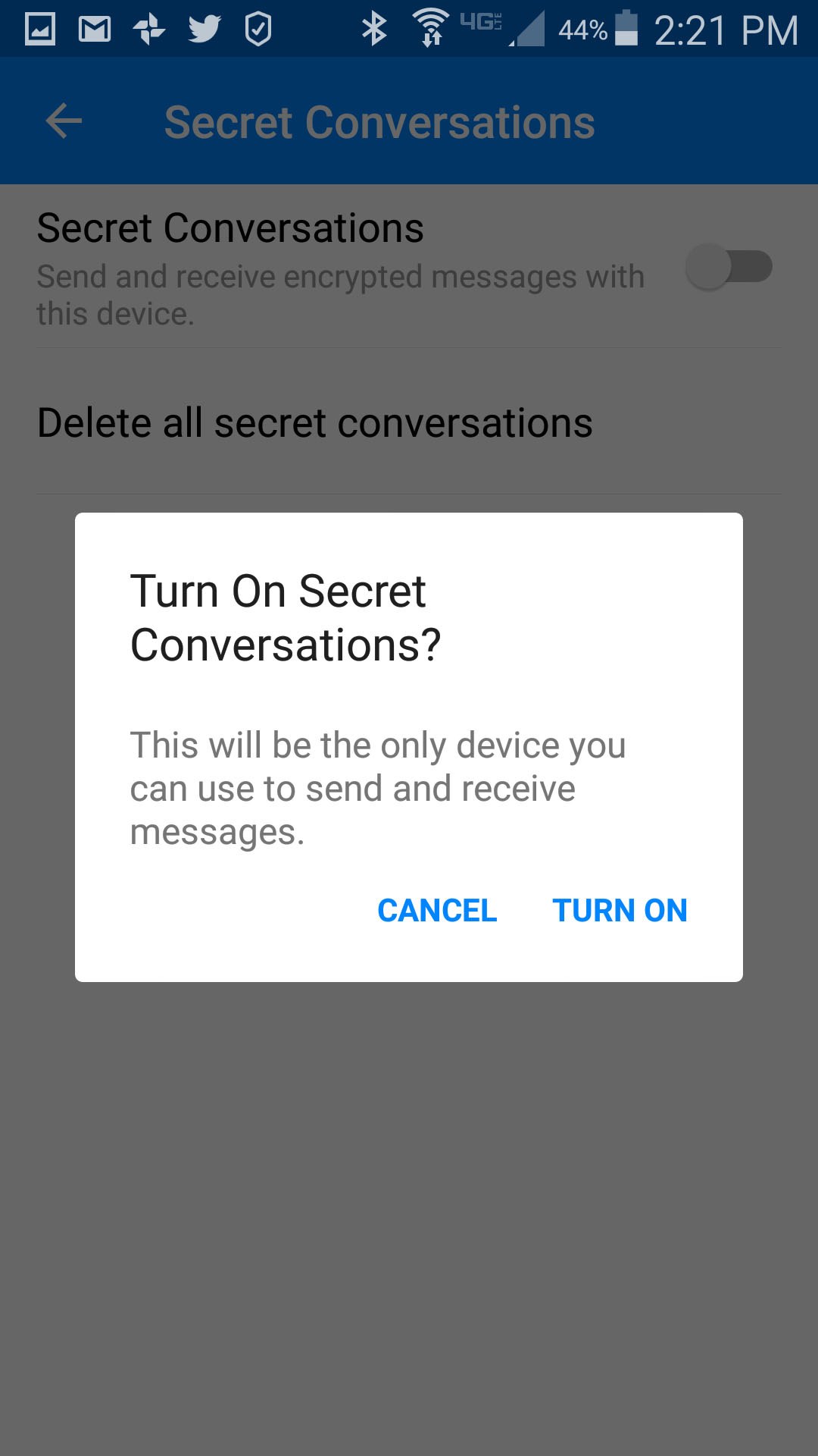 how to find secret conversation on messenger