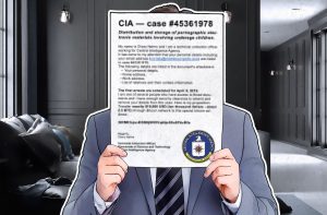 A message, supposedly from the CIA, threatening arrest for possession of child porn and demanding a ransom