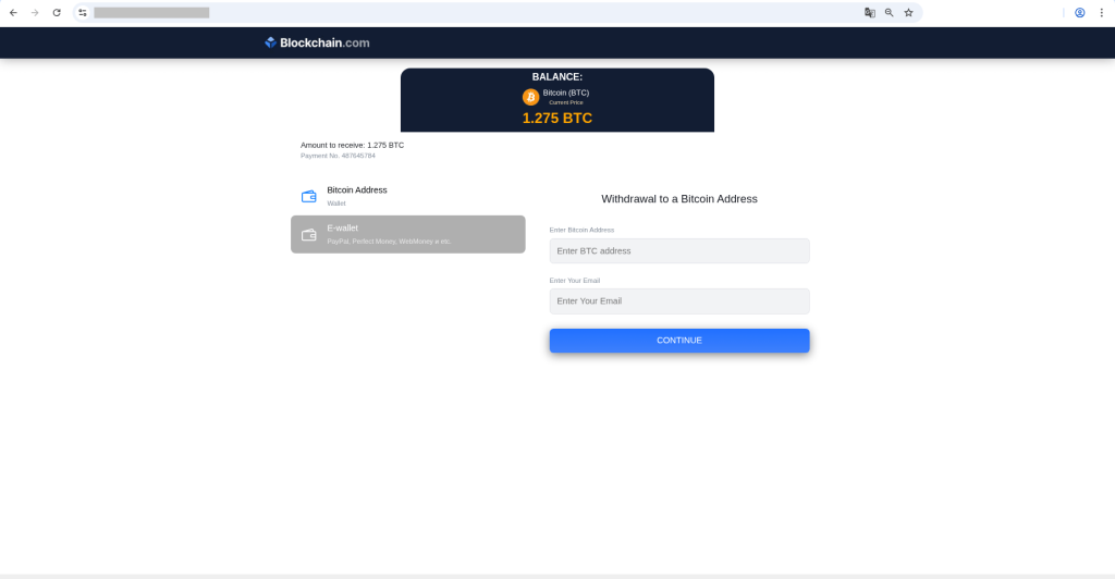The scammers are counting on victims finding an offer of 1.275 BTC too hard to resist