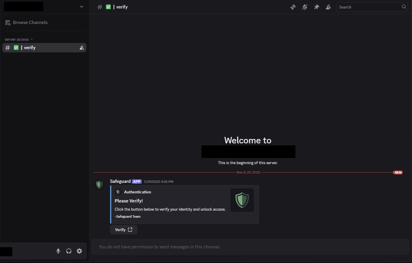 Malicious Discord server