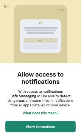 How to grant Kaspersky for Android notification access