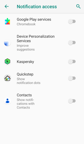 How to grant Kaspersky for Android notification access