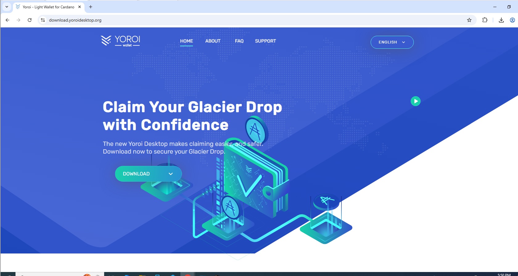 Fake Yoroi crypto wallet site