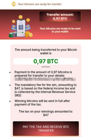 ...And pay a $47 “fee”, handing the scammers both your money and your payment credentials in the process