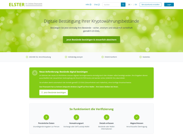 Spoofed German tax portal (ELSTER)