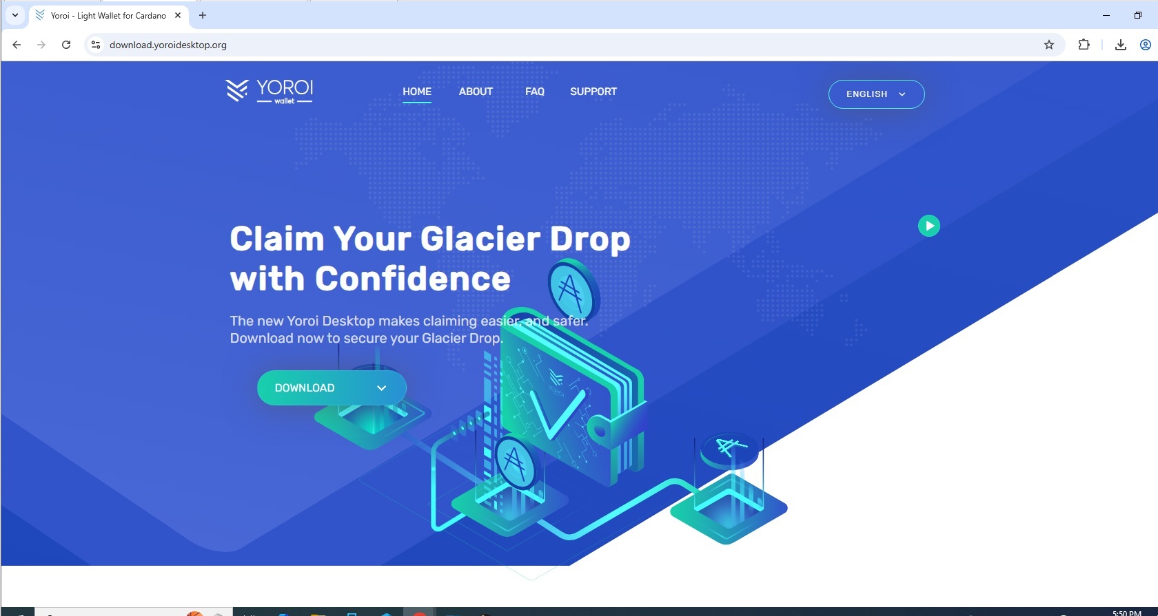 Faux site de portefeuille de cryptomonnaies Yoroi