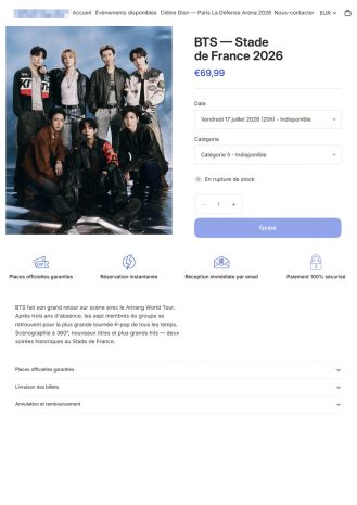 Des faux billets pour BTS vendus sur un site Ticketmaster frauduleux