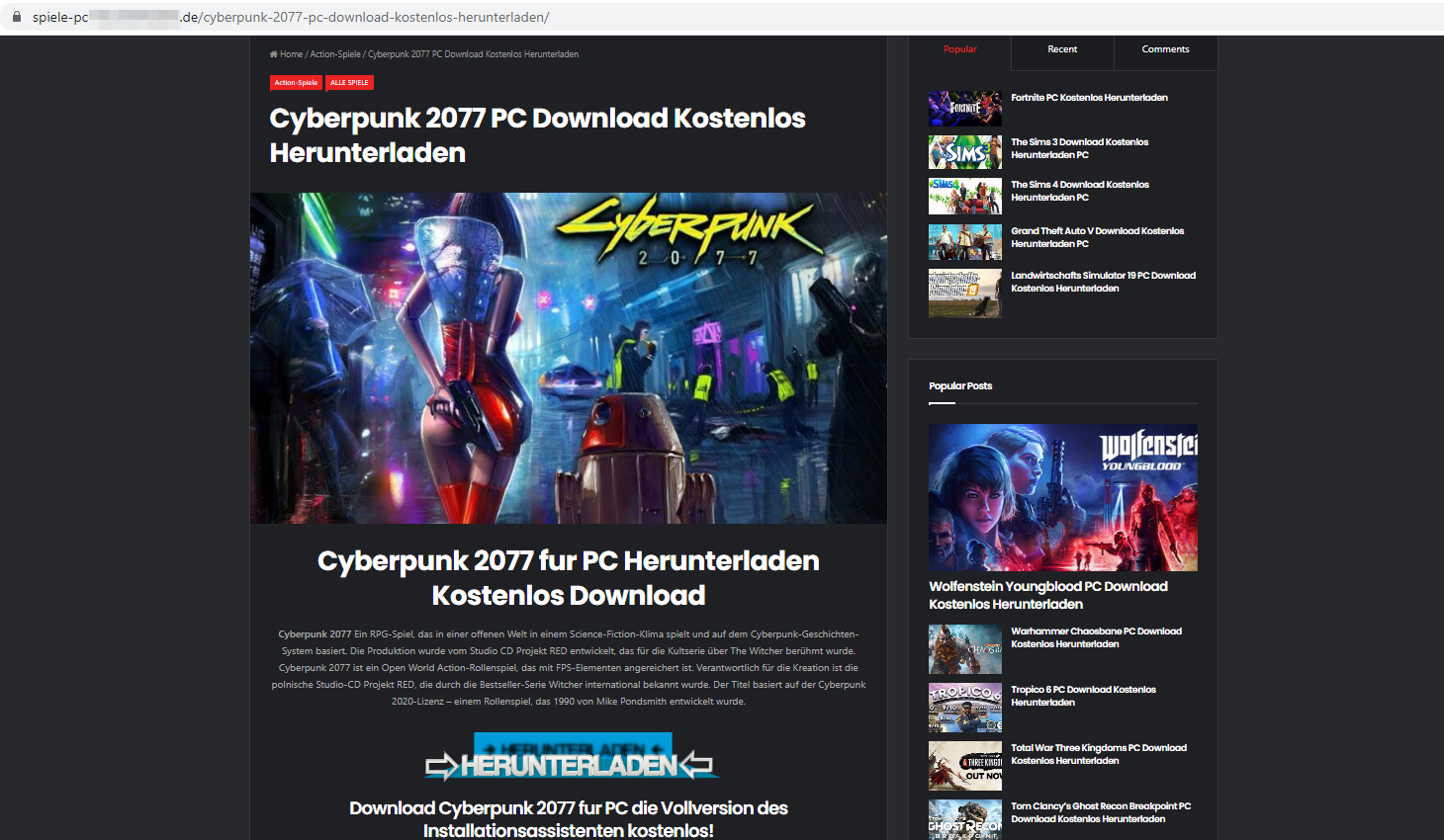 Canal P2P - CYBERPUNK 2077 LANÇA SITE PARA APRESENTAR DETALHES DE