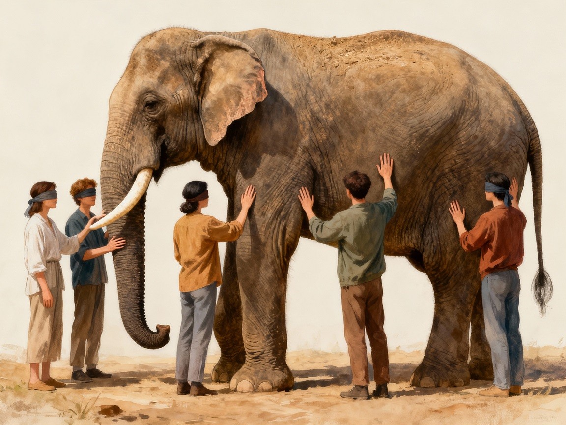 Homens cegos e um elefante