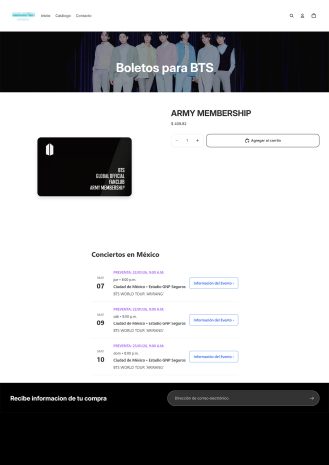 Site fraudulento do Weverse