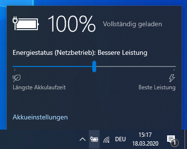 Das Anpassen der Energieeinstellungen kann zur Verbesserung der Spieleleistung beitragen