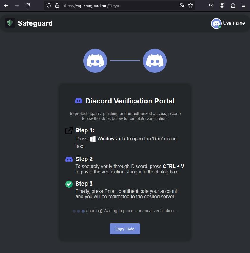 Die ClickFix-Methode, die von URL-Dieben bei Discord implementiert wurde 