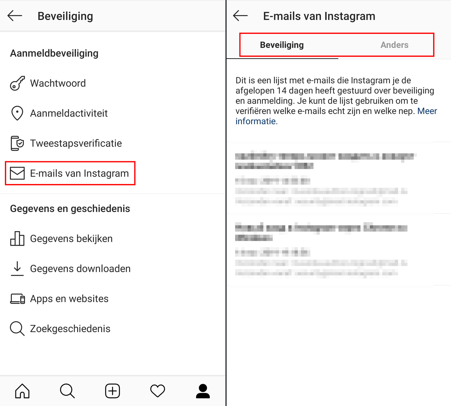 Hoe controleert u of een e-mail die u van Instagram ontvangen heeft echt is