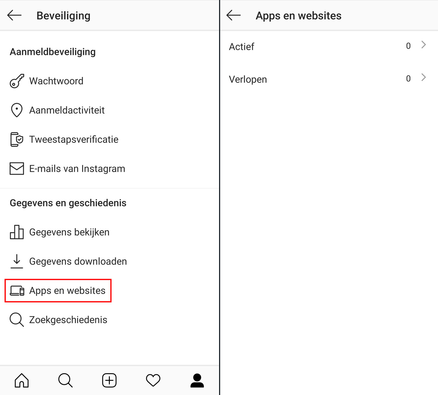 Waar vindt u de lijst met apps en websites die verbonden zijn met uw Instagram-account