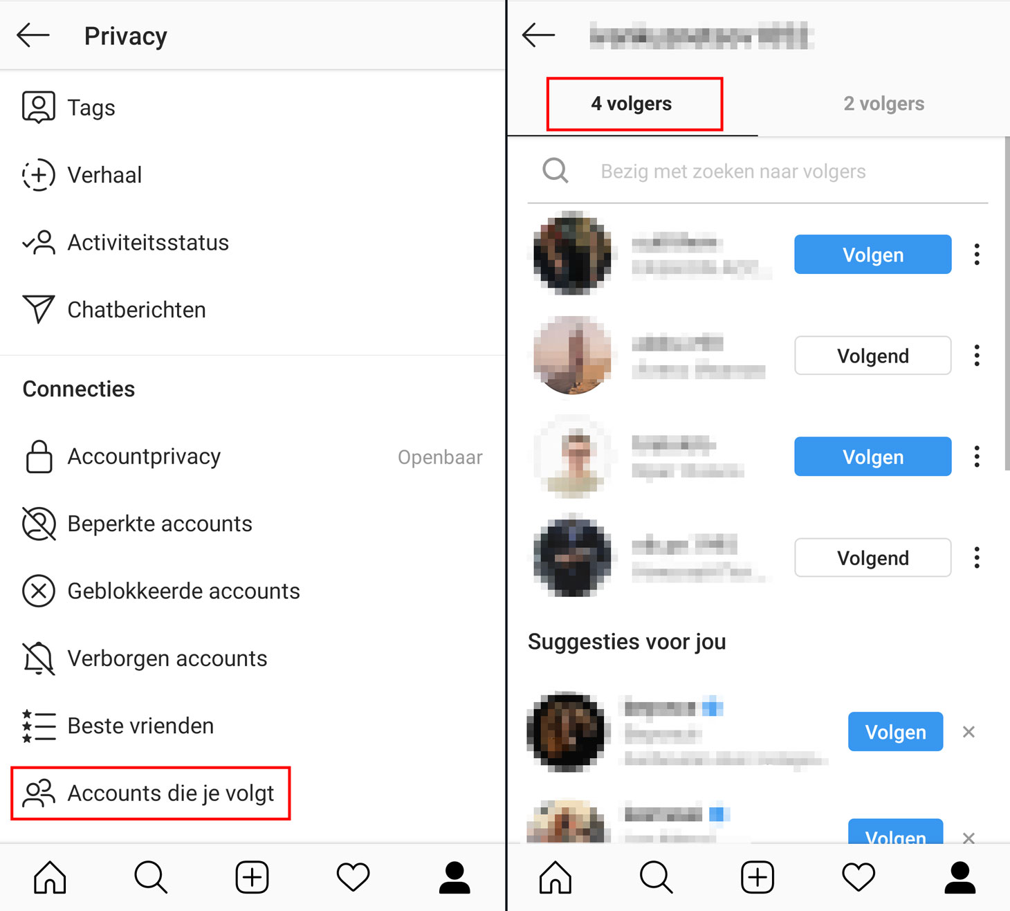 Hoe bewerkt u uw lijst met Instagram-volgers