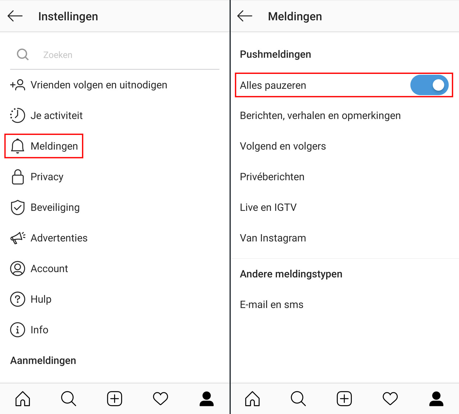 Hoe schakelt u ongewenste push-meldingen binnen de Instagram-app uit