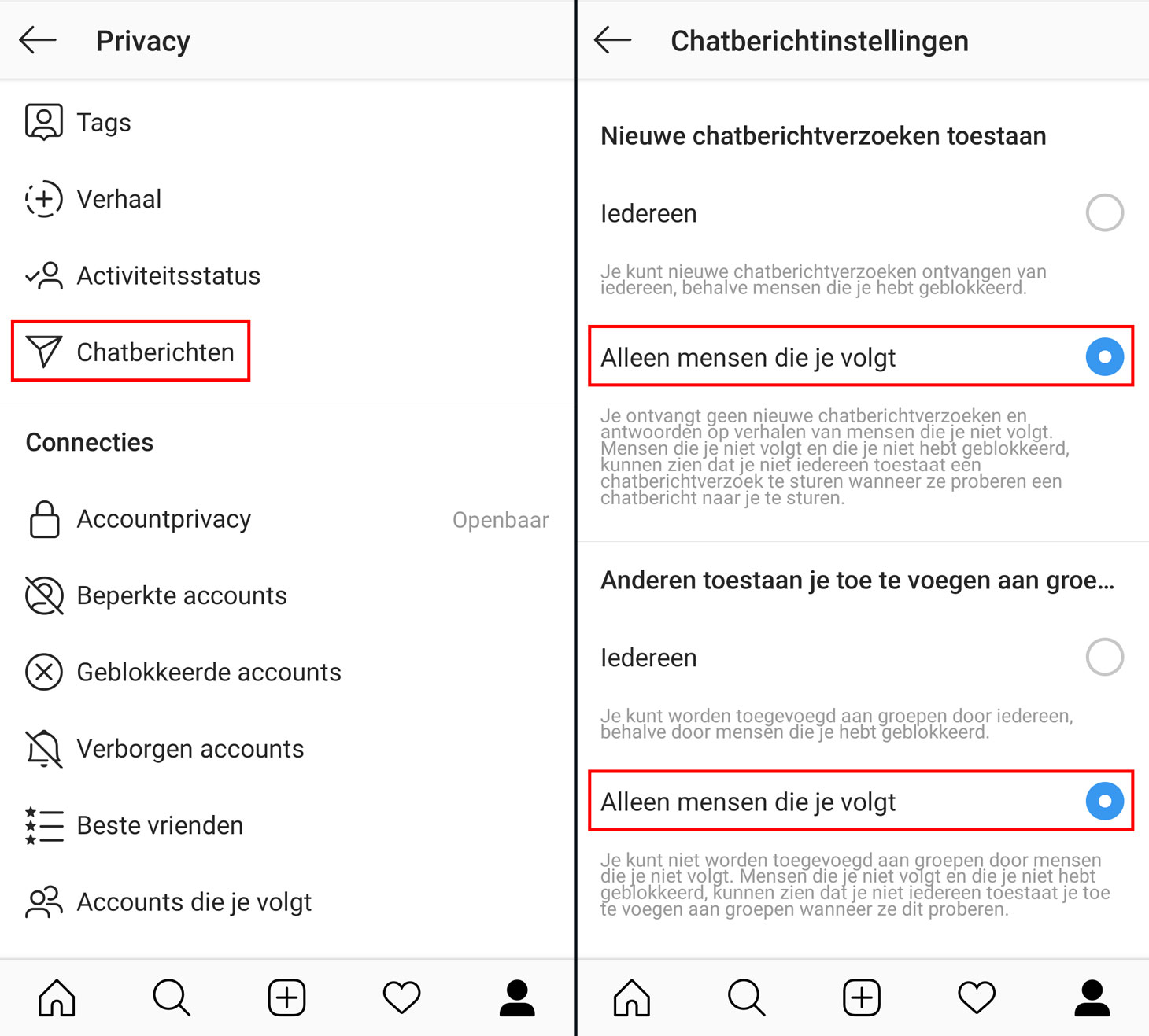 Hoe blokkeert u spam binnen de privéberichten van Instagram en voorkomt u dat u wordt toegevoegd aan willekeurige groepen