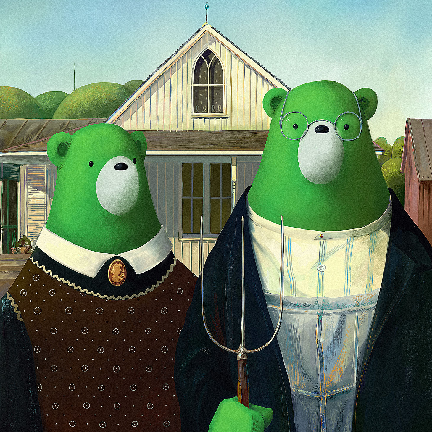 Grant Wood. American Gothic