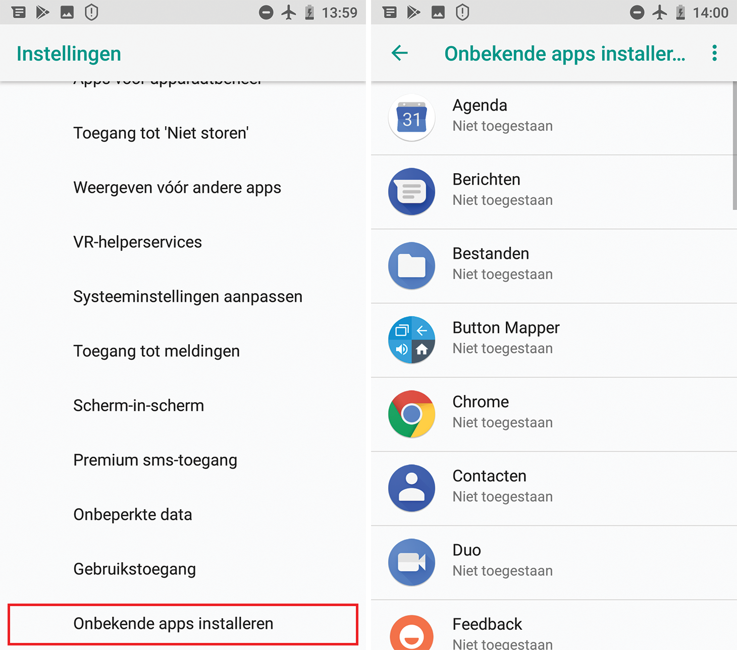 Het uitschakelen van de installatie van onbekende apps in Android 8 en nieuwer