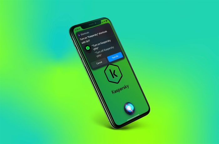 Apple Opdrachten instellen in VPN & Antivirus by Kaspersky for iOS